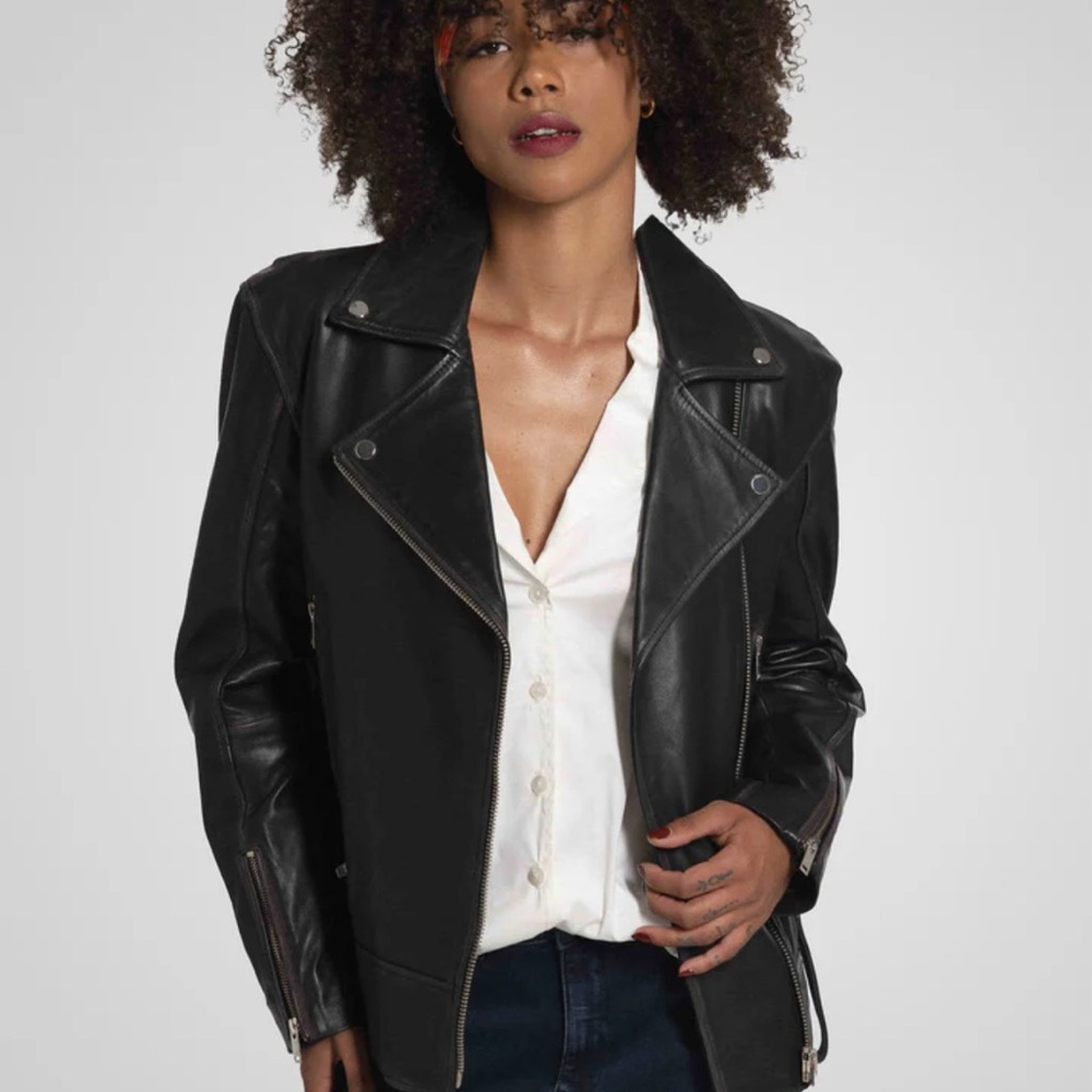 Black Leather Biker Jacket